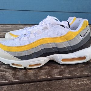 Nike Air Max 95 White Amarillo Dark Gray Men's Sneakers size 13